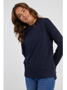Sam 73 Tmavomodré dámske tričko s dlhým rukávom SAM 73 Zira
