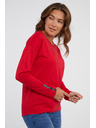 Sam 73 Červené dámske tričko s dlhým rukávom SAM 73 Patty
