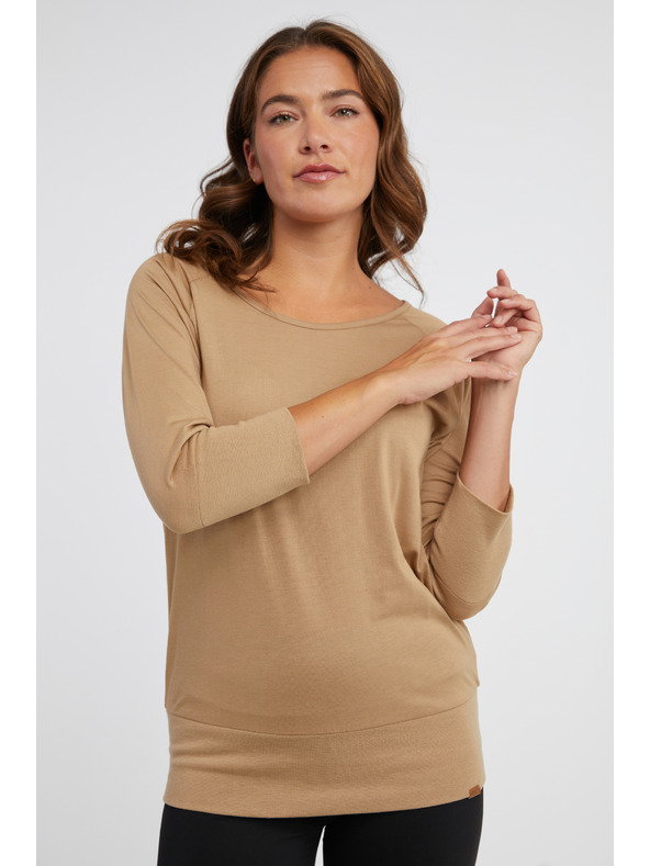 Sam 73 Svetlohnedé dámske tričko SAM 73 Selma