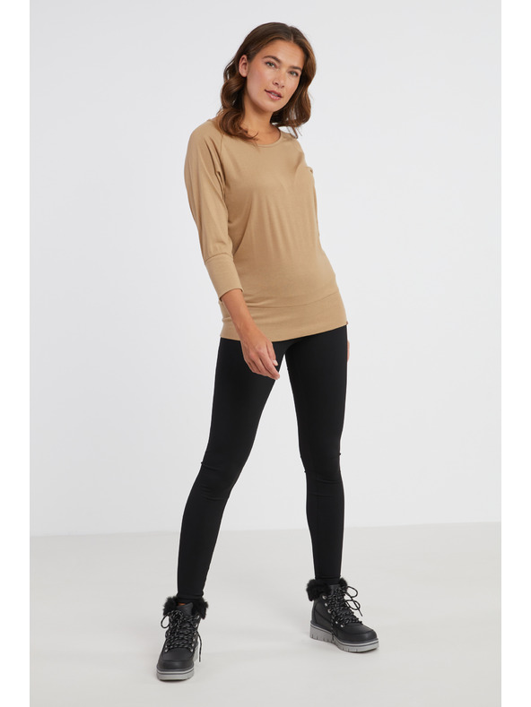 Sam 73 Svetlohnedé dámske tričko SAM 73 Selma