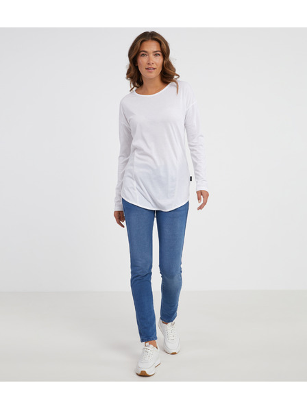 Sam 73 Biele dámske tričko s dlhým rukávom SAM 73 Sherri