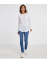 Sam 73 Biele dámske tričko s dlhým rukávom SAM 73 Sherri