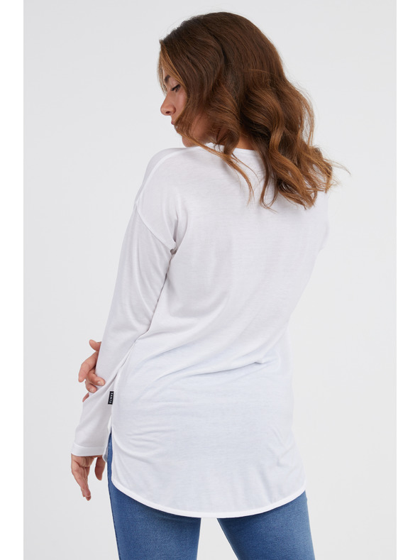 Sam 73 Biele dámske tričko s dlhým rukávom SAM 73 Sherri