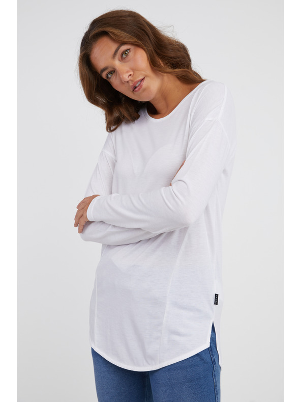 Sam 73 Biele dámske tričko s dlhým rukávom SAM 73 Sherri