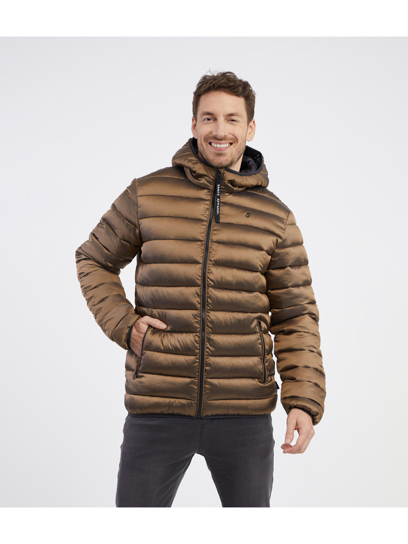 Sam 73 Hnedá pánska prešívaná bunda SAM 73 Spider