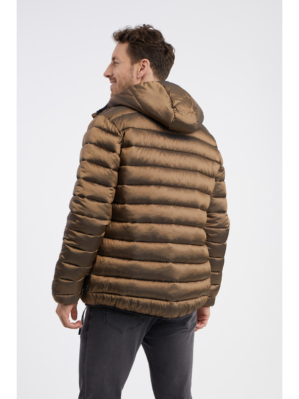 Sam 73 Hnedá pánska prešívaná bunda SAM 73 Spider