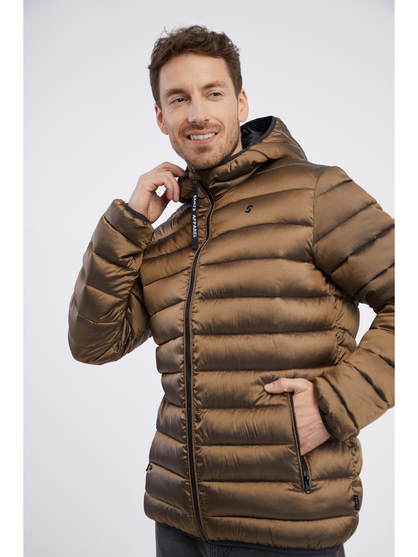 Sam 73 Hnedá pánska prešívaná bunda SAM 73 Spider