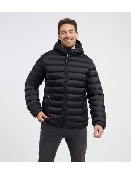 Sam 73 Čierna pánska prešívaná bunda SAM 73 Spider