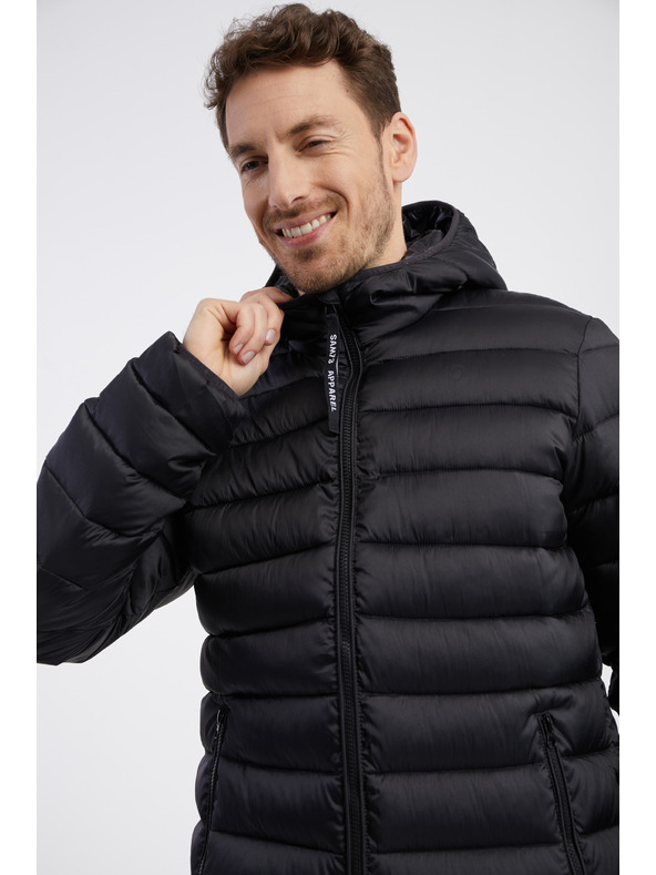 Sam 73 Čierna pánska prešívaná bunda SAM 73 Spider