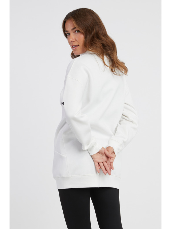 Sam 73 Biela dámska mikina na zips SAM 73 Asajj