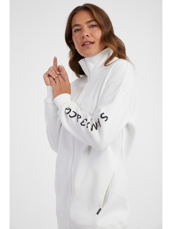 Sam 73 Biela dámska mikina na zips SAM 73 Asajj