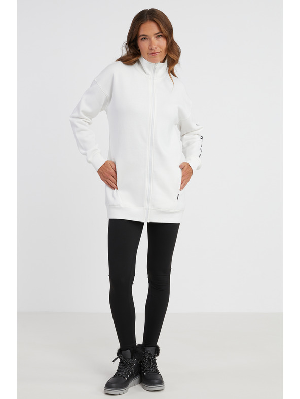 Sam 73 Biela dámska mikina na zips SAM 73 Asajj