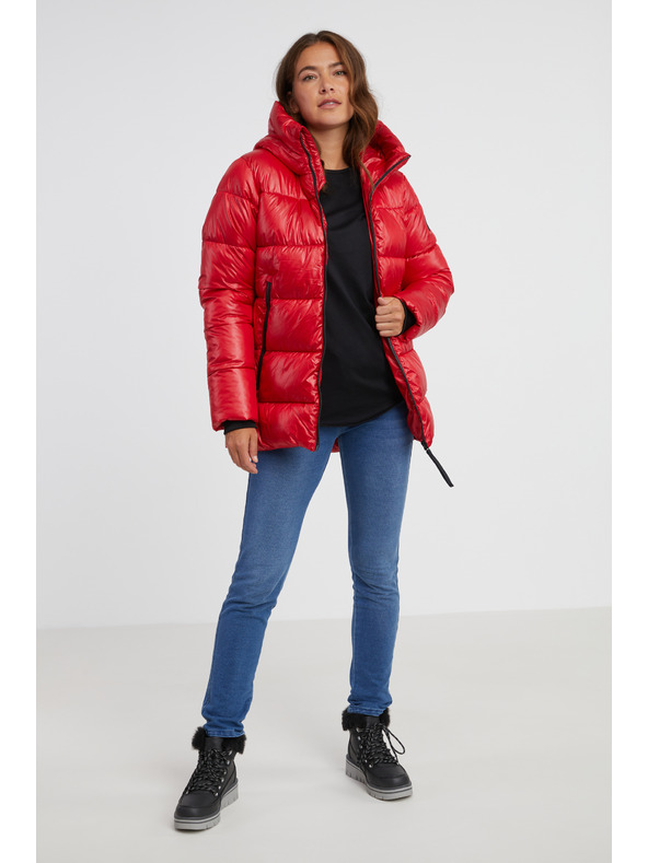 Sam 73 Červená dámska zimná prešívaná bunda SAM 73 Jules