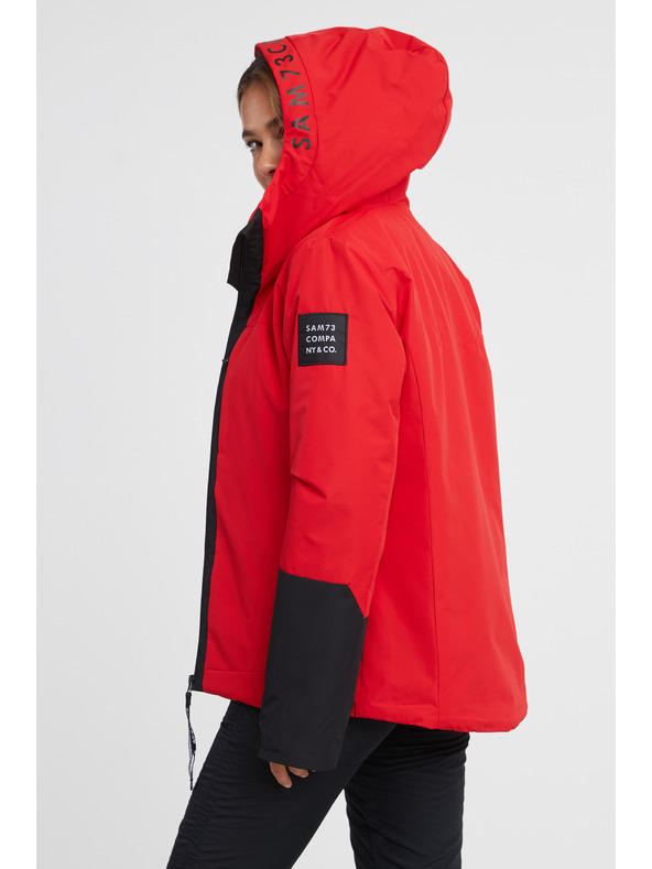 Sam 73 Čierno-červená dámska bunda SAM 73 Minerva