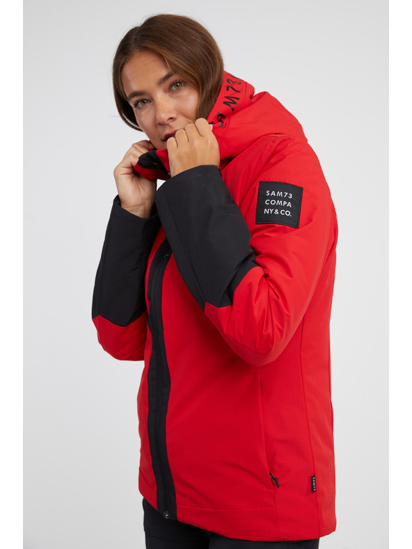 Sam 73 Čierno-červená dámska bunda SAM 73 Minerva
