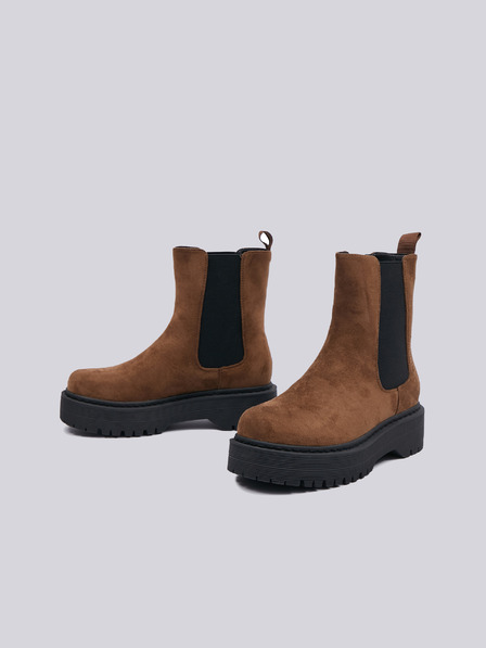 Sam 73 Hnedé dámske členkové topánky SAM 73 Lacerta