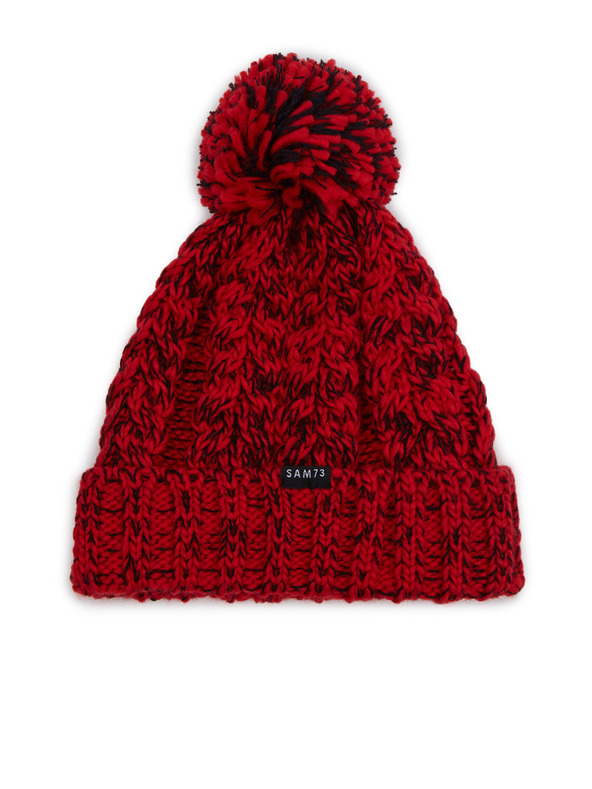 Sam 73 Červeno-čierna dámska čiapka SAM 73