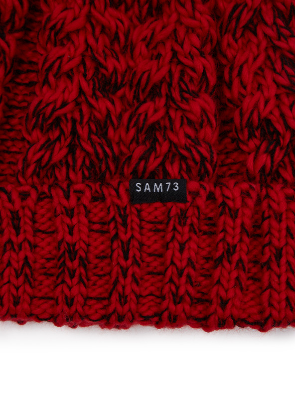 Sam 73 Červeno-čierna dámska čiapka SAM 73