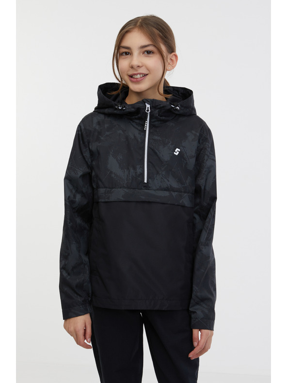 Sam 73 Čierny detský vzorovaný anorak SAM 73 Juno