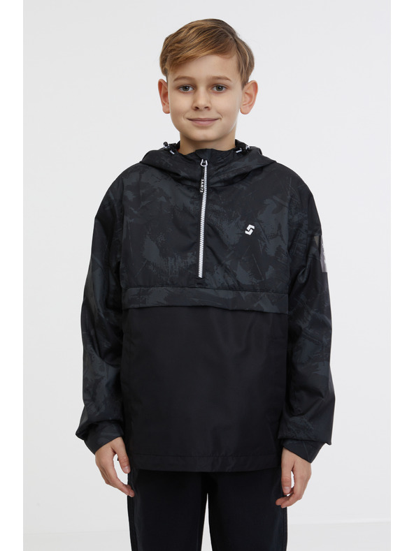 Sam 73 Čierny detský vzorovaný anorak SAM 73 Juno