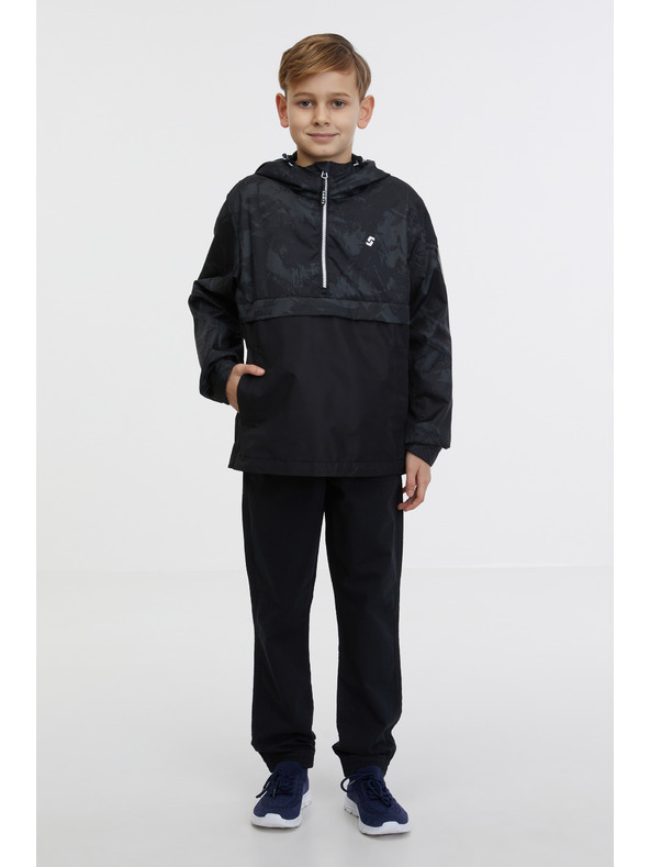 Sam 73 Čierny detský vzorovaný anorak SAM 73 Juno