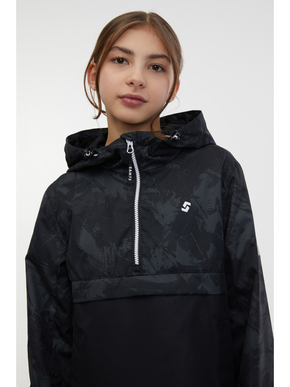 Sam 73 Čierny detský vzorovaný anorak SAM 73 Juno