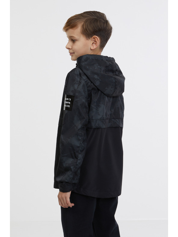 Sam 73 Čierny detský vzorovaný anorak SAM 73 Juno