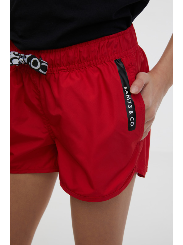 Sam 73 Červené dievčenské šortky SAM 73 Winnie