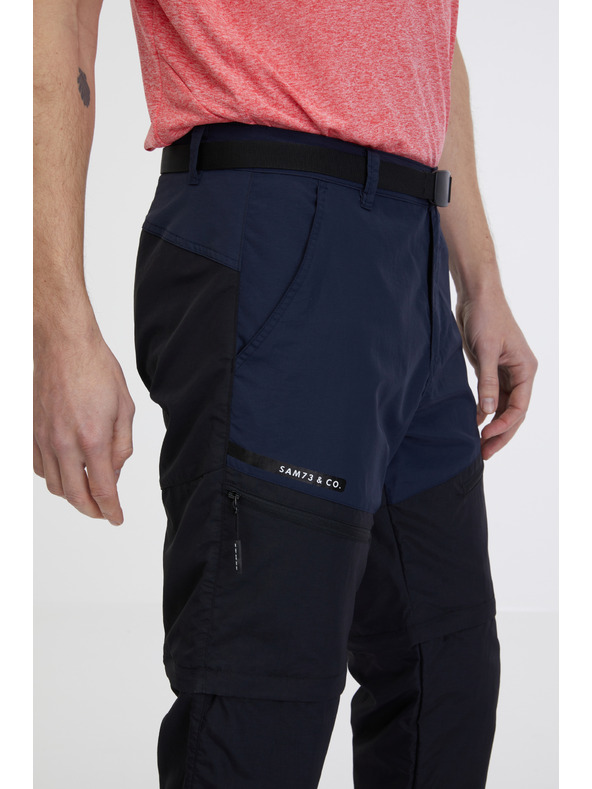Sam 73 Tmavomodré pánske nohavice s odnímateľnými nohavicami SAM 73 Caleb
