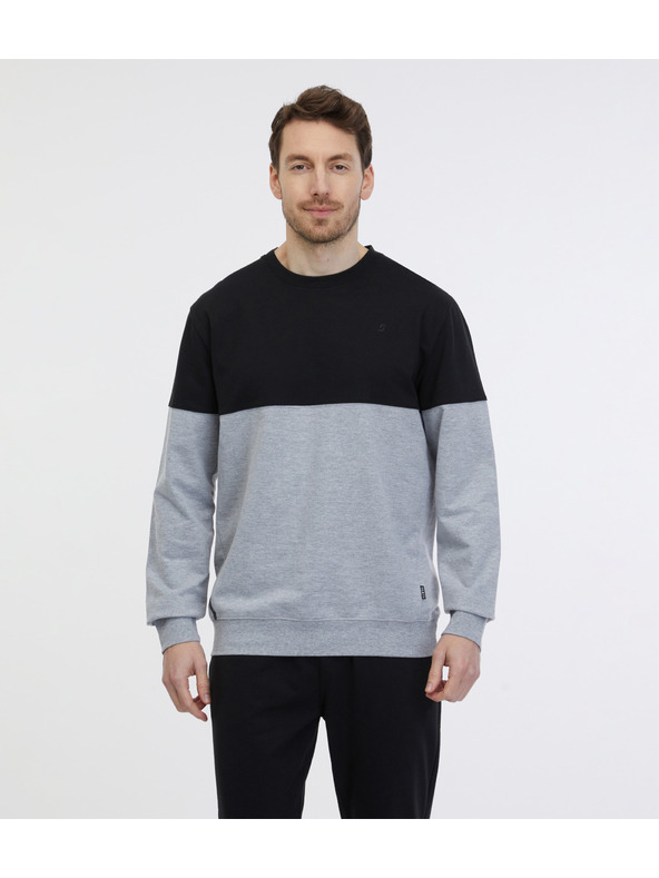 Sam 73 Čiernošedá pánska mikina SAM 73 Hugo