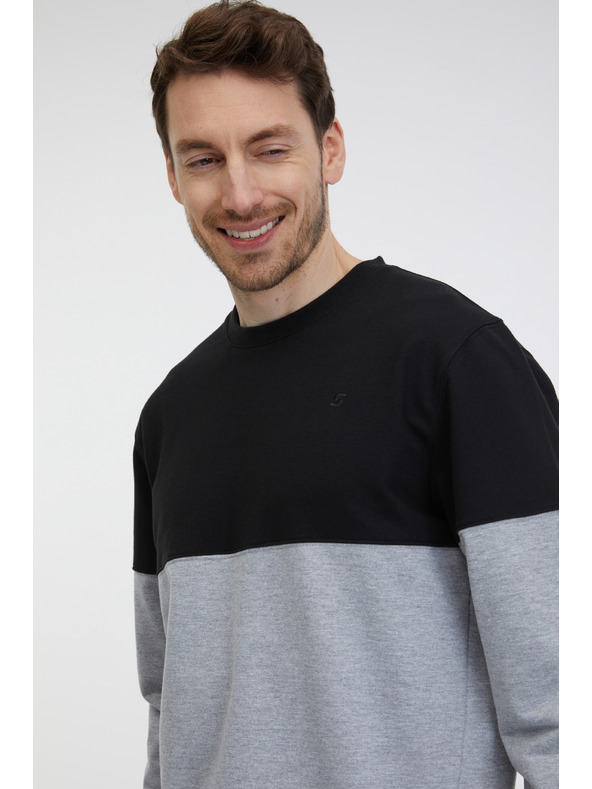 Sam 73 Čiernošedá pánska mikina SAM 73 Hugo