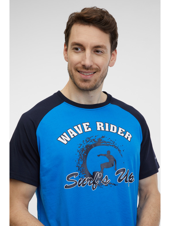 Sam 73 Čierno-modré pánske tričko SAM 73 Esteban