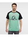 Sam 73 Čierno-zelené pánske tričko SAM 73 Esteban