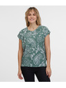 Sam 73 Zelené dámske vzorované tričko SAM 73 Margarita