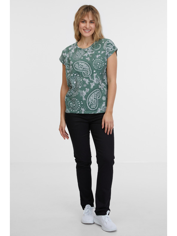 Sam 73 Zelené dámske vzorované tričko SAM 73 Margarita