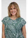 Sam 73 Zelené dámske vzorované tričko SAM 73 Margarita