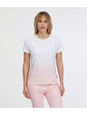 Sam 73 Ružovo-biele dámske tričko SAM 73 Dolores