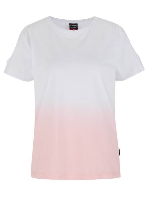 Sam 73 Ružovo-biele dámske tričko SAM 73 Dolores