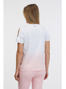 Sam 73 Ružovo-biele dámske tričko SAM 73 Dolores
