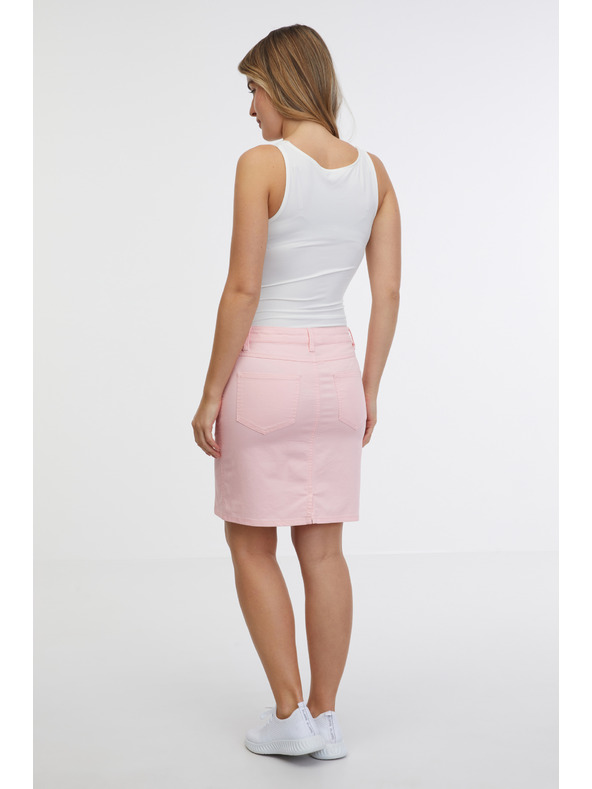 Sam 73 Svetloružová dámska džínsová sukňa SAM 73 Belén