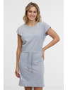 Sam 73 Svetlošedé dámske pruhované šaty SAM 73 Esperanza