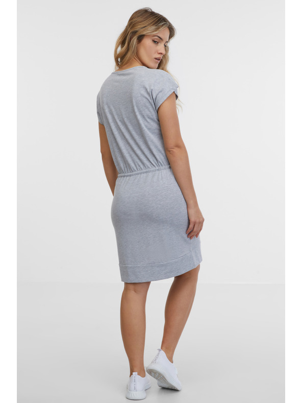 Sam 73 Svetlošedé dámske pruhované šaty SAM 73 Esperanza