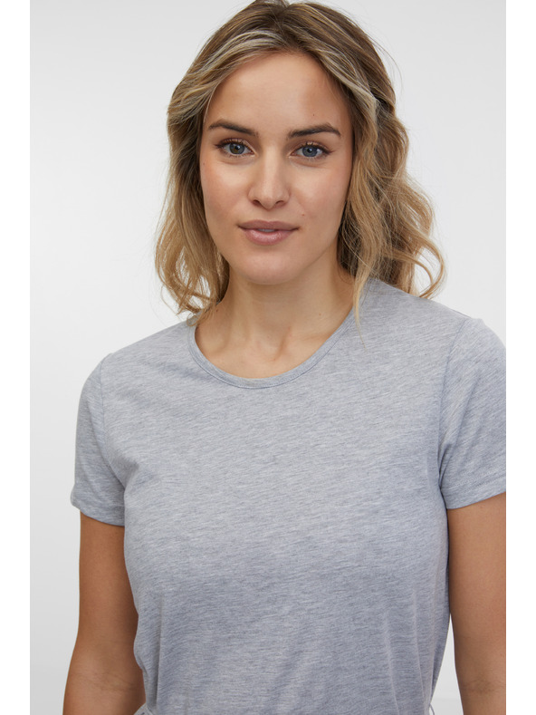 Sam 73 Svetlošedé dámske pruhované midi šaty SAM 73 Estela