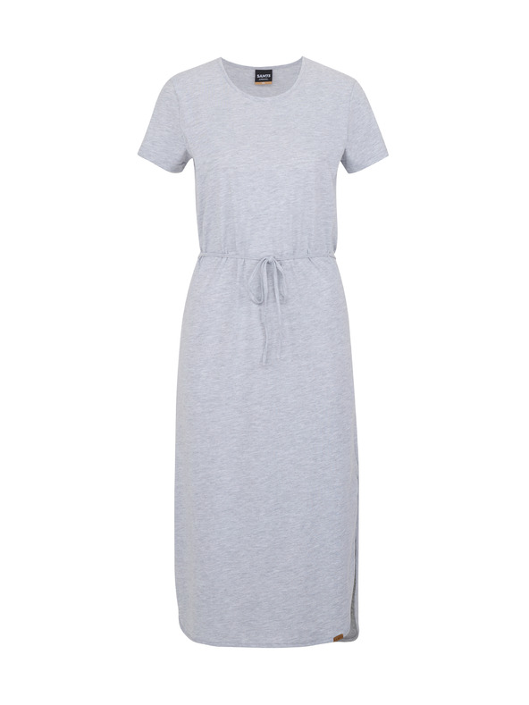 Sam 73 Svetlošedé dámske pruhované midi šaty SAM 73 Estela