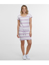 Sam 73 Bielo-fialové dámske pruhované šaty SAM 73 Reyna