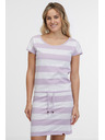 Sam 73 Bielo-fialové dámske pruhované šaty SAM 73 Reyna