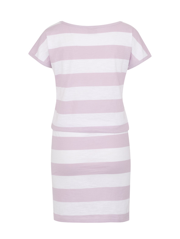 Sam 73 Bielo-fialové dámske pruhované šaty SAM 73 Reyna
