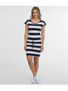 Sam 73 Bielo-modré dámske pruhované šaty SAM 73 Reyna