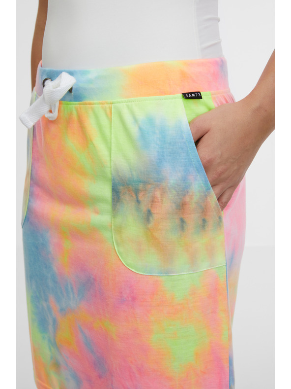 Sam 73 Modro-ružová vzorovaná dámska sukňa SAM 73 Tiara