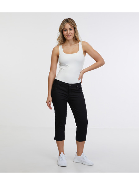 Sam 73 Čierne dámske trojštvrťové slim fit džínsy SAM 73 Amara